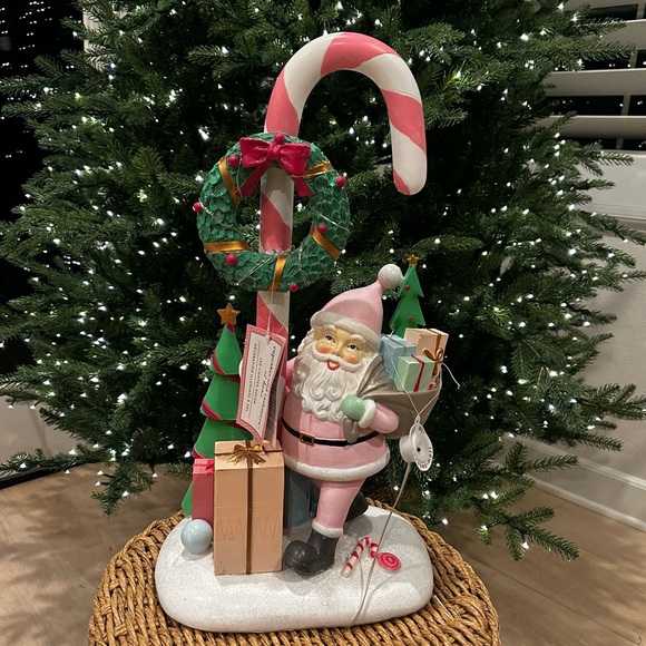 Cupcakes & Cashmere Santa candy cane figure sculpture Christmas Holiday - Picture 7 of 17